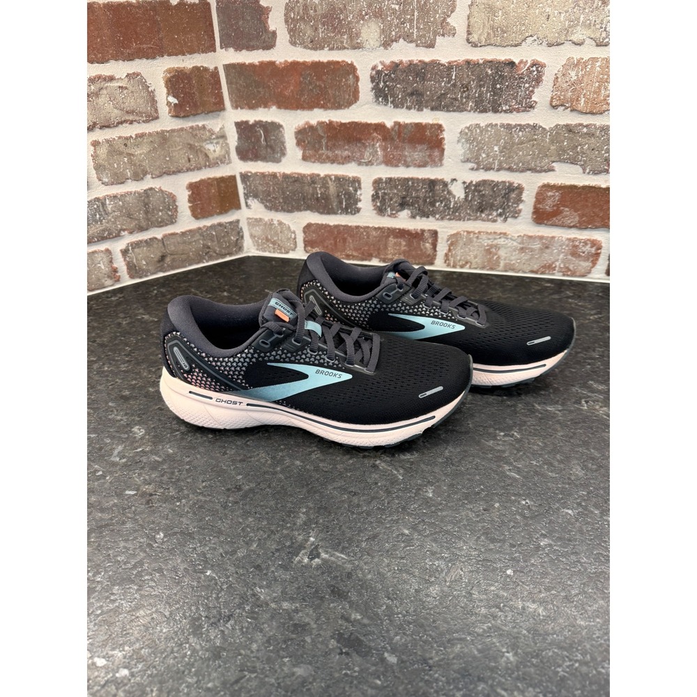 Brooks Ghost 14 Women's Running Shoes - Black / Teal / Peach